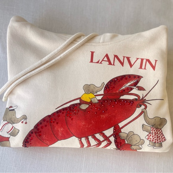 LANVIN - Embellished Babar Lobster Graphic Hoodie - XS - Picture 9 of 9